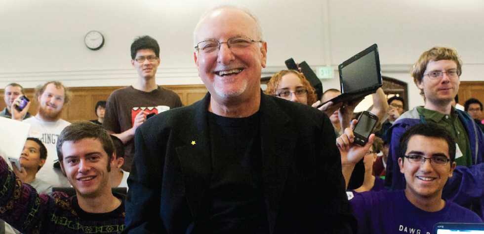 Mike Eisenberg with students